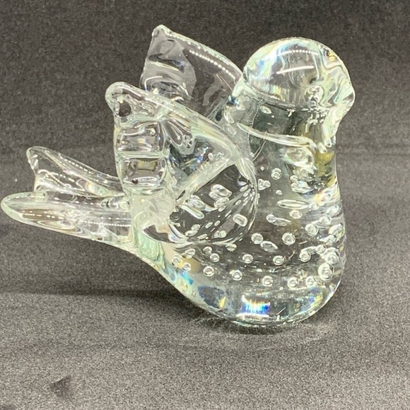 Hand Blown Art Glass Bird Bullicante Figure Paperweight - Picture 3 of 7